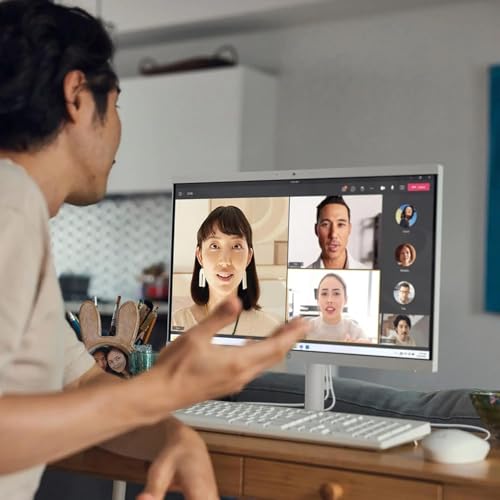 Image of HP 21.45 inch FHD All-in-One PC, Intel N200 Processor, 32GB DDR5 RAM, 1TB PCIe SSD, Bluetooth, WiFi 6, Super 6-in-1 DVD & Wired Keyboard & Mouse, Windows 11 Home, White