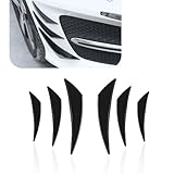 cerfioo 6 PCS Car Spoiler Canard Kit, Front Bumper Lip Splitter Body Anti-Collision Diffuser, Exterior Soft Rubber Decorative Vehicle Sticker Accessories, Suitable for Most Models (Gloss Black)