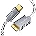 USB C to Micro-B 3.0 (Gen 2/10G), CableCreation 1ft USB 3.1 Type C Cable Braided, Compatible with MacBook (Pro), HDD External Hard Driver & Samsung S10/S9/S8, 0.3M/ Gray