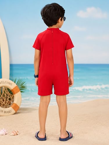 Image of KiddoPanti Boys & Girls Half Sleeve Mid Thigh Length Swim Suit