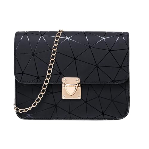 ANPTER Bolso Pequeño de Hombro Nuevo Modelo Bandolera Cadena Cruzado para Niña, Mujer, Crossbody Bag de Cuero PU Mano para Teléfono Móvil (Negro)