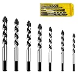 ZFYQ Set de Brocas para Azulejos, Apto para Diferentes Materiales, como Cemento, Cerámica, Vidrio, Plástico, Madera, con Caja de Almacenamiento