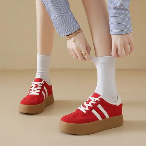 PU Chunky Sneakers Trendy Y2k Platform Shoes, Breathable Mesh Rubber Anti-Slip Sole Comfortable Insoles for Women Girls2
