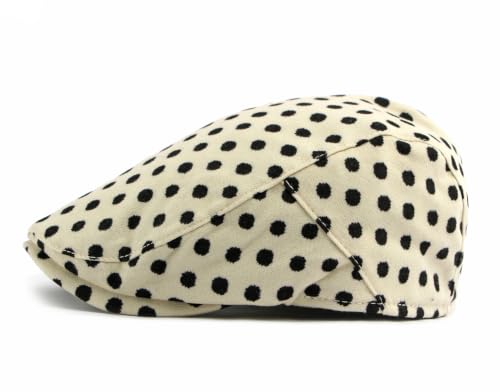 Image of Cotton Newsboy Cap,Breathable Ivy Gatsby Cabbie Beret Hat for Men's Women Driving Hunting Golf