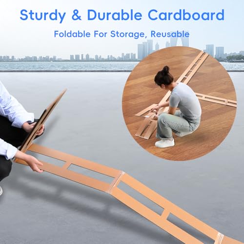 Sienson 2024 Upgrade Reusable Pickleball Court Marking Kit | Cardboard Stencil Paint Kit for Driveway,Concrete - Regulation Backyard Pickleball Court Kit