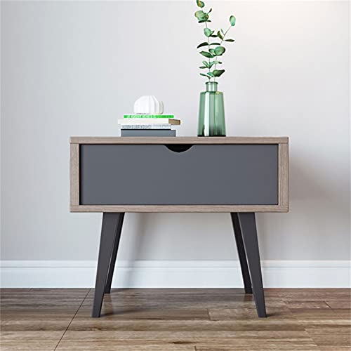 Table de nuit avec tiroir compacte et design moderne en bois - 3