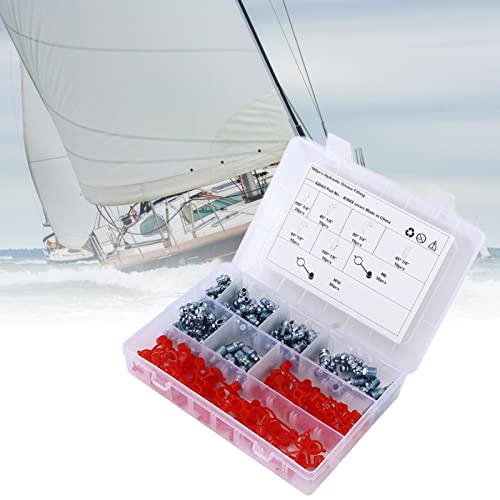 Graxa Zerk, 160 Pçs/set Hidráulico 6 Tamanhos Encaixe de Lubrificação Hexagonal para Caminhões para