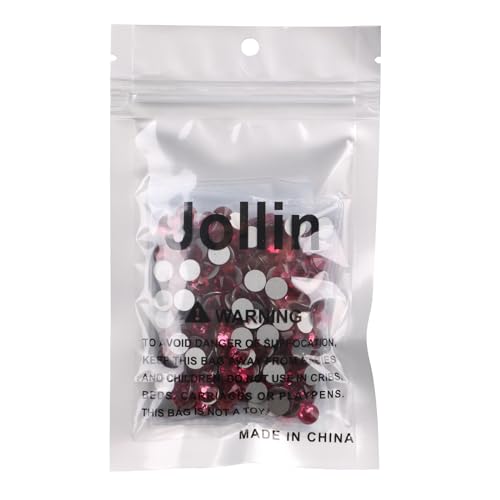 Image of Jollin Crystal Flatback Rhinestones Gems for Crafts 7.2mm SS34, Rose | Glue Fix, 288pcs Glass Rhinestones for Bedazzling, Clothes, Tumblers, Nail Art, Shoes, Bags, Caps & Accessories Decoration