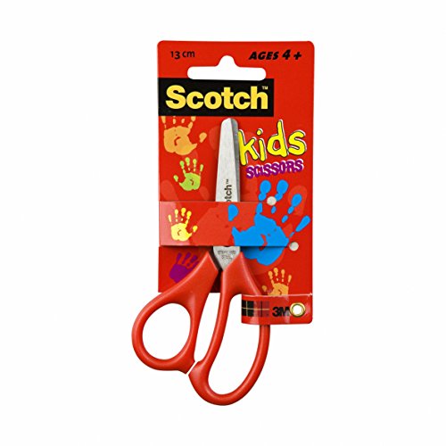 Scotch Kids Scissors, 1 Pair, Blunt, Stainless Steel, Soft Grip, Blue, 5" view 5