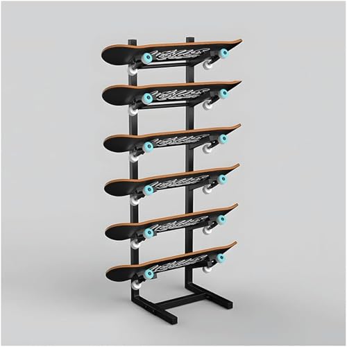 Rack de rangement pour longboard et snowboard vertical stable noir - 3