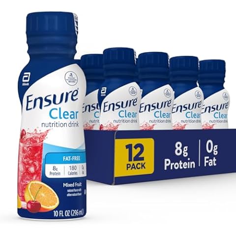 Ensure Clear Mixed Fruit Nutritional Drink | 8g Protein, 15 Vitamins & Minerals | Ready-to-Drink | Refreshing Taste | 10 fl oz -12 Pack Cover