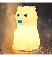 Simpatica luce notturna a forma di orso polare - Lampada notturna ricaricabile in silicone con 7 colori cangianti per cameretta dei bambini | Leroy Merlin