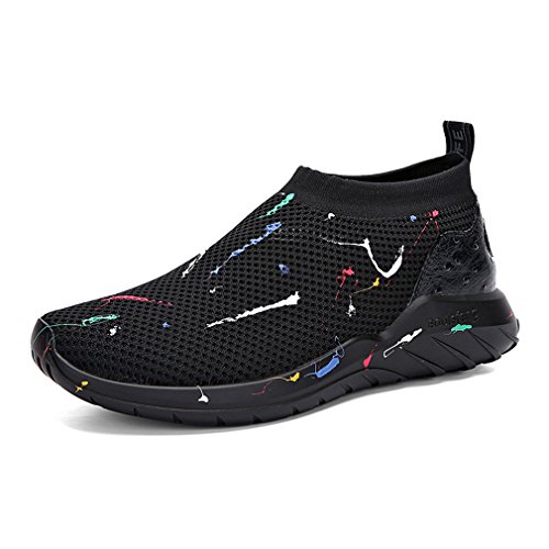 Soulsfeng Baskets de sport unisexe en maille avec imprimé CUKhioning - Noir - Noir B, 41 1/3 EU Cover