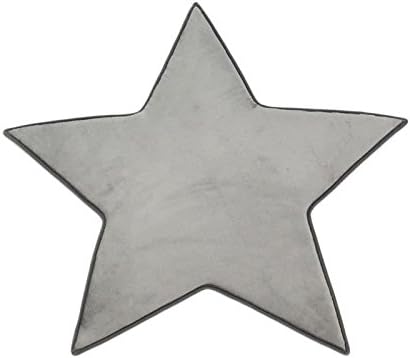Monbeautapis Star-shaped Rug Non-slip Extra Soft Polyester Flannel 90 x 90 cm, polyester, gray, 90x90 cm