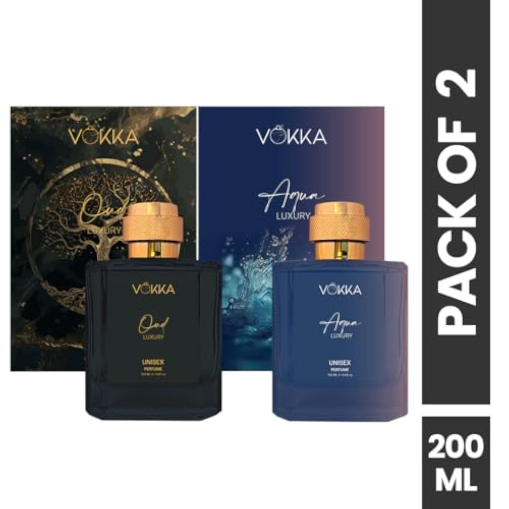 Unisex Oud & Aqua Perfume Gift Set, Pack of 2