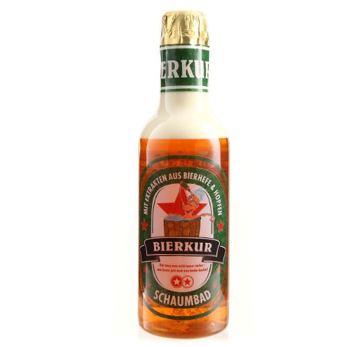 Lustapotheke® Zweikomponentiges Männer Schaumbad - Bierkur - zum Geburtstag in Form einer Bierflasche