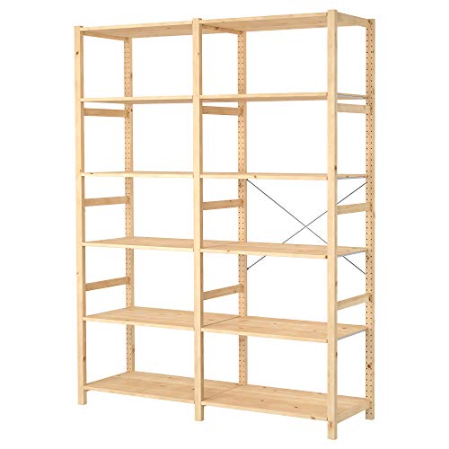 IKEA Ivar 2 Sections/Shelves, 174x50x226 cm, Pine