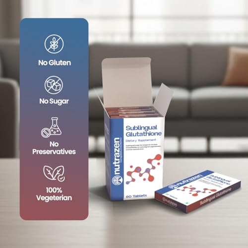 Image of Sublingual Glutathione Supplement - Pack of 3- 180 Tablets | High Bioavailability Formula for Skin Brightening, Tan Removal & Anti-Aging | Supports Detox, Liver Health, Cellular Health & Immunity