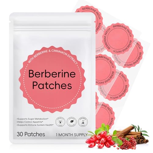 VSKZFSRY Berberine Patches Berberine Patch for Men & Women | 8-Hour Sustained Release - 30 Patches