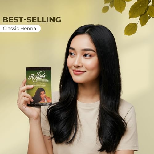 Reshma Beauty Ayurvedic Henna Color Natural Negro Intenso miniatura 6