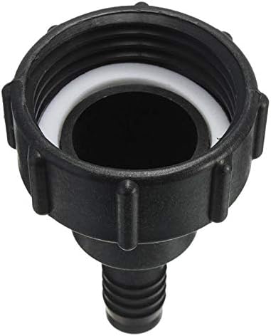 Hose Bibb Anti Siphon Vacuum Breaker, Plumbing Fitting1/2 Inch IBC Tote Tank Drain Adapter Threaded Cap Garden Hose Connector Black Fitting Adapter(1 Inch/25mm)