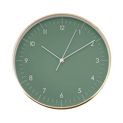 LUUK LIFESTYLE Wall Clock Large Round Silent Non-ticking (12 inch), Modern design