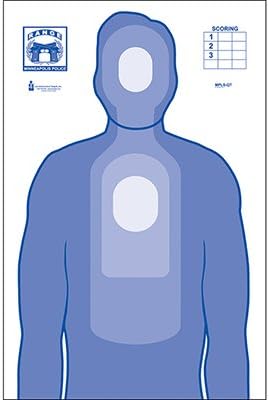 Minneapolis (MN) PD Qualification Target Features Blue Shaded Scoring Zones Ink: Blue Size: 23" x 35"