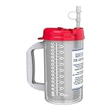 32 Oz W.E. Insulated Cold Drink Hospital Mug with Red Lid