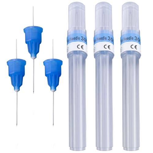 100 PCs Dental Needles 30G X-Short by Omnia ONE | Ultra-Fine Tip with Plastic Hub for Smooth, Controlled Use – Secure Fit, Disposable, and Sterile – Ideal for Dental, Aesthetic, or Spa Applications