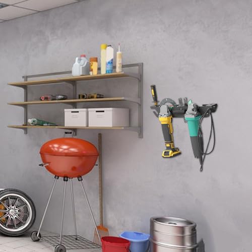 Estante de amoladora de metal y soporte de amoladora angular resistente mural 6