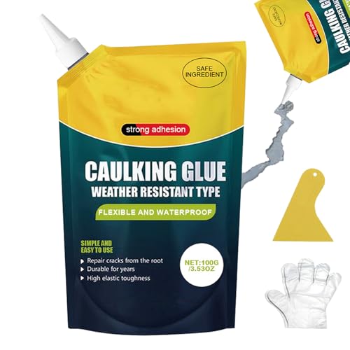 Relleno estancado y sellador: compuesto de reparación de grietas impermeables de curado rápido | Sellador de concreto de pared al aire libre para prevención de fugas, relleno de juntas de barrera de a