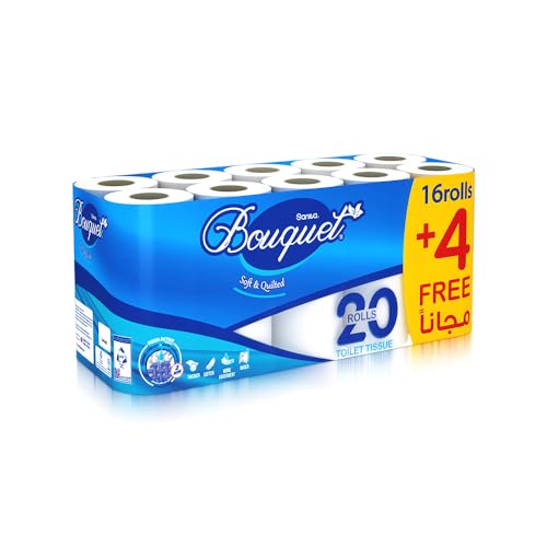 Sanita Bouquet Toilet Paper 16+4 Free Roll 2 Ply 200 Sheets