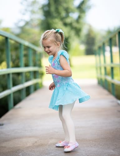 Image of Arshiner Girls Ruffle Sleeve Ballet Dance Dress Tutu Skirted Leotard