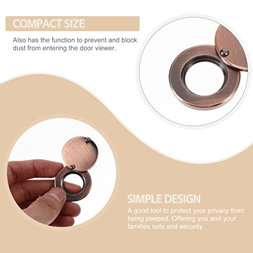 Doitool Door Viewer Privacy Cover Door Peephole Cover Door Hole Rotating Privacy Cover Door Accessories For Home Office Hotel Copper #TOP7