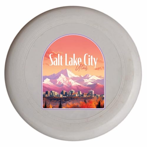 Salt Lake City Utah Design C Souvenir Frisbee Flying Disc 4-Pack