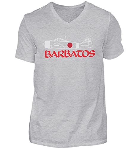 Barbatos Let's Fucking Die T-shirt à col en V homme coton anti-déformation