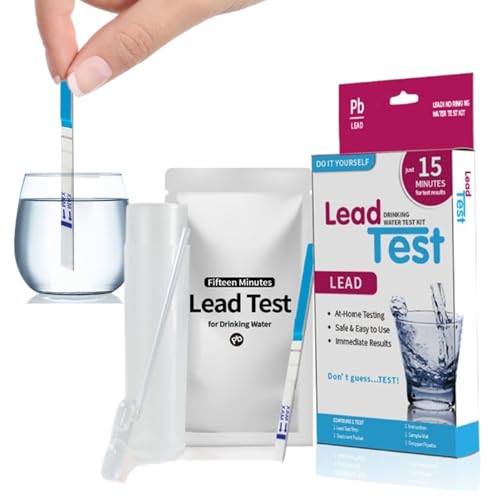 Kit de test d'eau potable - Kit de test de plomb bricolage dans l'eau potable avec bande de plomb, pipette compte-gouttes - Test à pour le plomb dans l'eau ou l'eau de puits, détecti