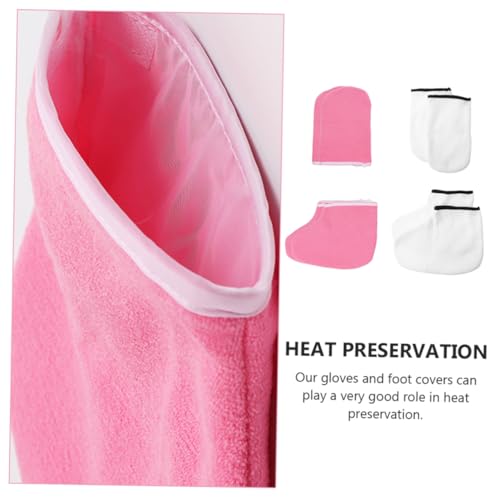 Ipetboom 4 Pares Mascarilla Para Manos y Pies Guantes Exfoliantes Hidratantes Cuidado Pies Guantes Para Spa De Para Uso Casa o Spa - imagen 9