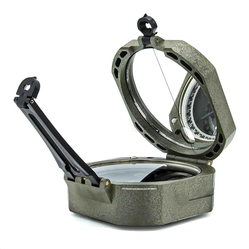 Brunton Standard Pocket Transit (Edición Táctica) – Brújula profesional de navegación terrestre de aluminio con aguja amortiguada por inducción, clinómetro y azimut de 0-360 grados – Hecho en EE. UU.