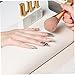 Liummrcy Wygodne oparcie na paznokcie, skóra z mikrofibry, poduszka do manicure, profesjonalna podkładka na paznokcie, zestaw poduszek do paznokci, skórzana poduszka do manicure, podpórka pod rękę, uchwyt, mata, narzędzia do zdobienia paznokci, biały
