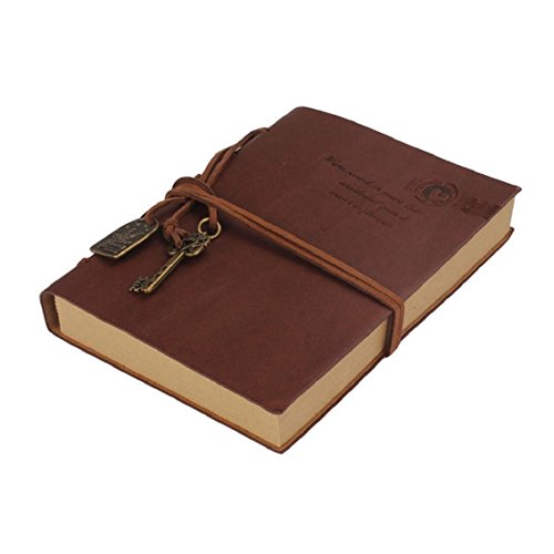 (ミネトメ)Minetom 革の日記のノート 90枚 レトロ 復古 手帳 レザー 日記 無地 雑貨 ノート メモ 雑記帳 オシャレ 可愛い