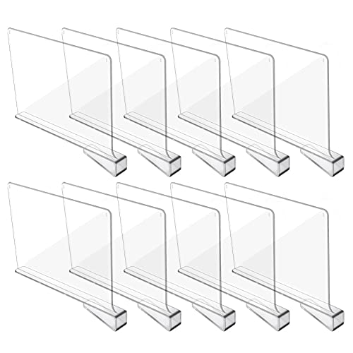 Hmdivor 10Pcs Acrylic Shelf Dividers, Closets Shelf And Closet Separator For Organization In Bedroom, Kitchen And Office Shelves #TOP25