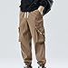 Mens Cargo Pants Relaxed Fit - Tactical Pant for Men Joggers Workout Stretch Sweatpants Hiking Drawstring with Pockets Construction Workwear Lightweight Fall Fashion 01# Khaki 3X-Large