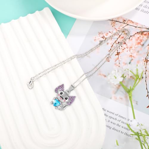 Cute Axolotl Necklace, Axolotl Crystal Jewellery Necklace Axolotl Pendant Jewel Present Blue Crystal Pendant Charm Stuff for Fashion Jewelry Birthday Gift3