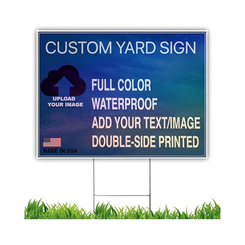 Custom Yard Sign 24x18 – Full Color Text & Image | Personalized Double-Sided Signs for Events, Business, and More
