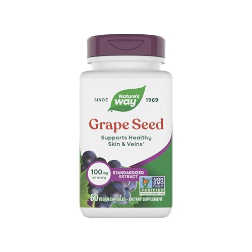 Nature's Way Grape Seed Standardized Extract, Supports Healthy Skin and Veins*, Antioxidant