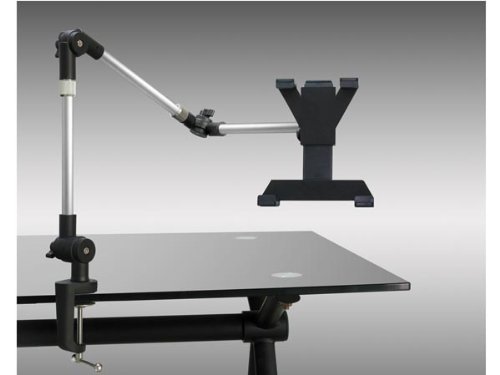 System-S - Supporto da Tavolo con Braccio orientabile Flessibile e Morsetto da Tavolo per iPad PRO (12, 9")