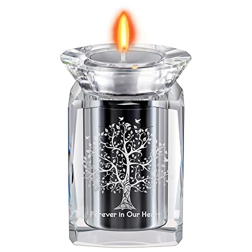 crystal urn - IFOLAINA Small Urn Tree of Life Mini Urns Crystal Ashes Cremation Keepsake Holder for Ashes Adult Male Human Pet Dog Remember Your Love One Lost