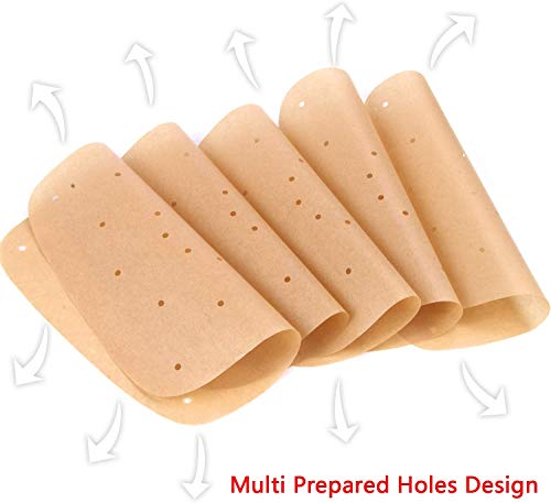 200Pcs Square 8.5 Inch Air Fryer Parchment Paper Liners,Perforated Parchment Paper For Air Fryer,Ovens & Microwaves Or 8-9 Inches Bamboo Or Metal Steamers. (Yellow - 200Pcs) #TOP1