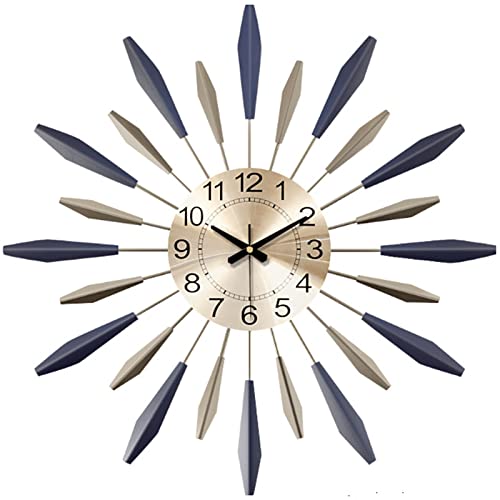 Grande horloge murale haut de gamme en fer forgé pour salon moderne